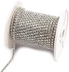 Mohan Shoppe Stone Chain Cup Chain Rhinestone Chain for jewllery Making ...