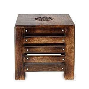 Generic Indian Wooden Handmade Foldable Rectangular Brown Stool ...