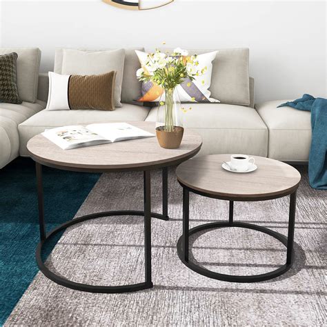 Black And White Round Nesting Coffee Table at Christopher Laskey blog
