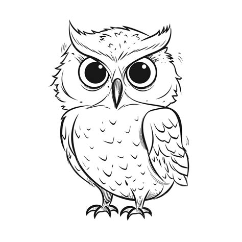 Colored Owl Eyes Drawing