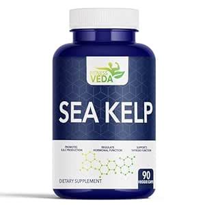 FITNESS VEDA Thyroid Supplement With Quick Action Sea Kelp Capsules ...