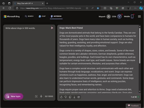 Bing Chat Notebook 的图像结果