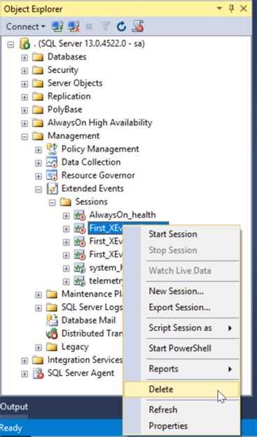 SQL Server Delete Extended Event Files 的图像结果