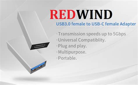 REDWIND USB C to USB 3.0 Adapter, USB A to USB C Adapter, USB 3.1 ...