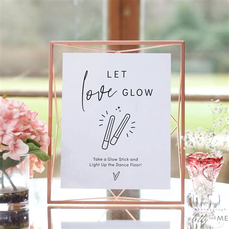 Let Love Glow Sign, Light up the Dance Floor Sign, Light Stick Sign ...