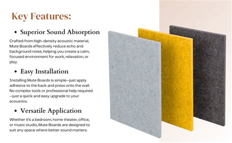 Timber Acoustics® Mute Board Acoustic Felt Panels for Walls and ...