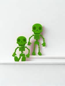 Buy Green Skeleton Figurine, Articulated Halloween Decoration, 12 cm ...