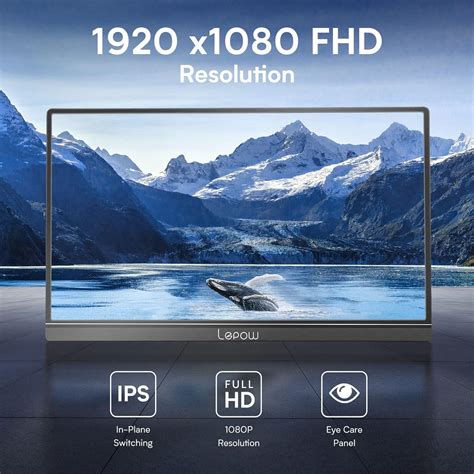 Buy Portable Monitor - Lepow 15.6 Inch Computer Display 1920×1080 Full ...