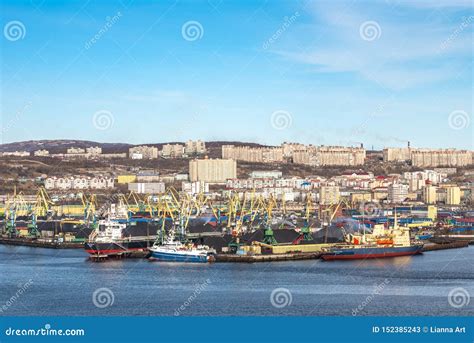 Murmansk, Russia - May 14, 2019: View of Seaport of the Russian ...
