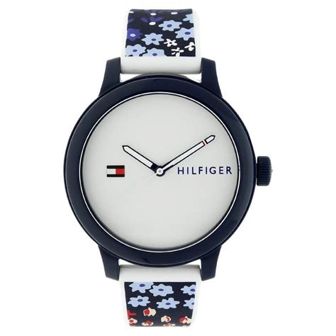 Buy Online Tommy Hilfiger Quartz Analog White Dial Silicone Strap Watch ...
