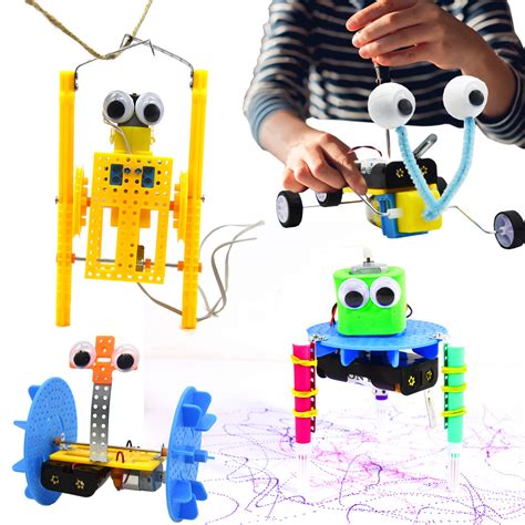 Buy Robot Kit with 4 Bots，Stem Projects for Kids,Robots for Kids 6-12 ...