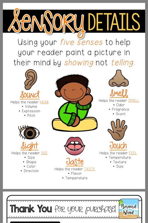 Sensory Details Worksheet