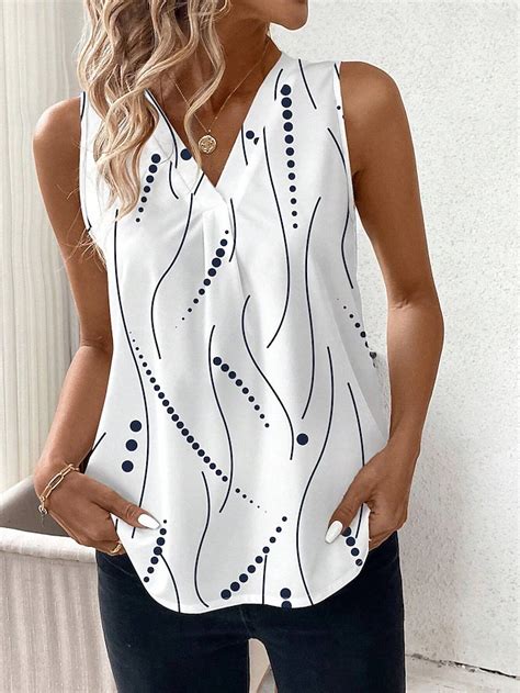 Women's Camisole Tank TopGraphic Polka Dot Stylish Casual Sleeveless V ...