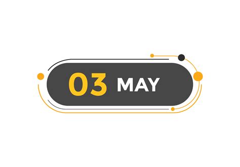 may 3 calendar reminder. 3rd may daily calendar icon template. Calendar ...