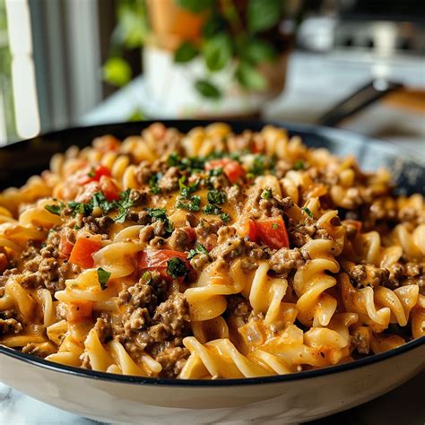 Stovetop Creamy Ground Beef Pasta