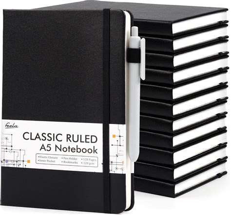 Amazon.com : 60 Pack Lined Journal Notebook Bulk A5 Softcover Wide ...