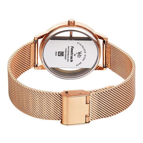 Buy Online Fastrack Vyb Runway Quartz Analog Rose Gold Dial Stainless ...