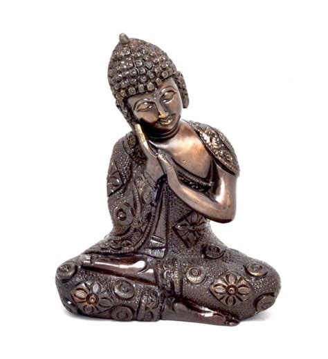 Buy Buddha Resting Premium Brass Brown Showpiece Brass Showpiece Online ...