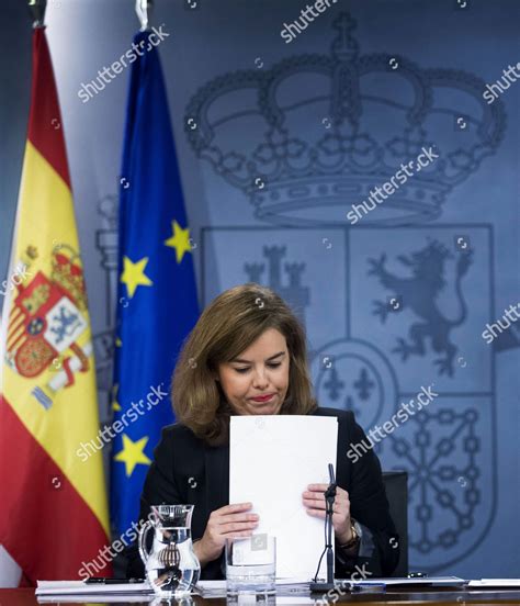 Spanish Deputy Primer Minister Soraya Saenz Editorial Stock Photo ...