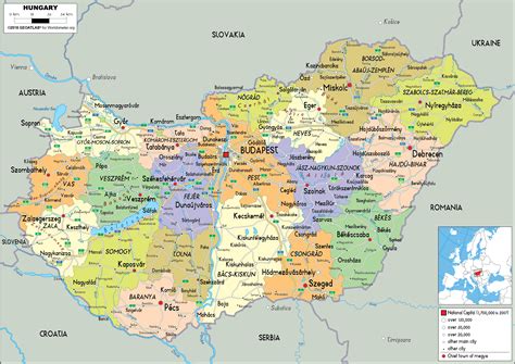 Country Map Hungary