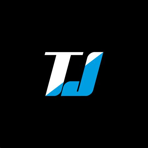 TJ letter logo design on black background. TJ creative initials letter logo concept. TJ icon ...