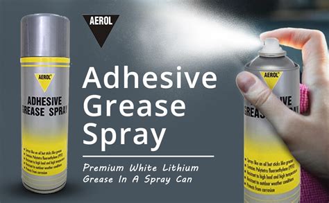 Aerol Adhesive Grease Spray, Grade 7000 (300g / 464ml) | White Lithium ...