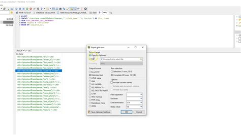 Image result for HeidiSQL Export Data