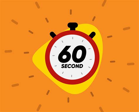 Timer 60 second. Stopwatch time sign. Countdown clock symbol.vector ...