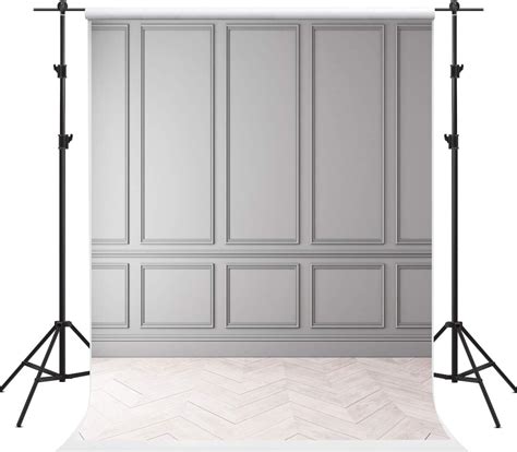 Buy Kate 8×8ft Modern Classic Gray Panels Backdrops Empty Interior Wood ...