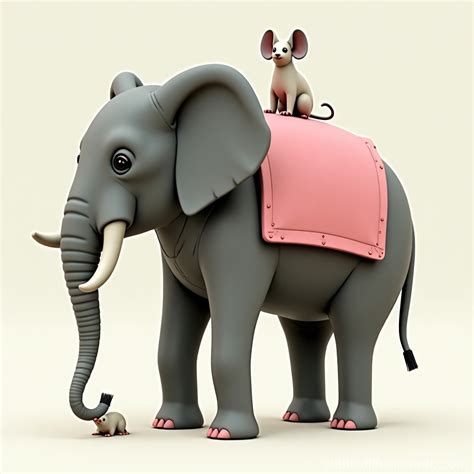 Elephant with Mouse | Stable Diffusion Online