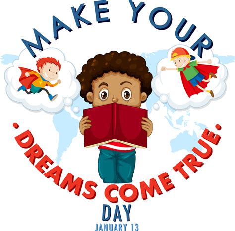 Make Your Dream Come True Day Banner Design 14074222 Vector Art at Vecteezy