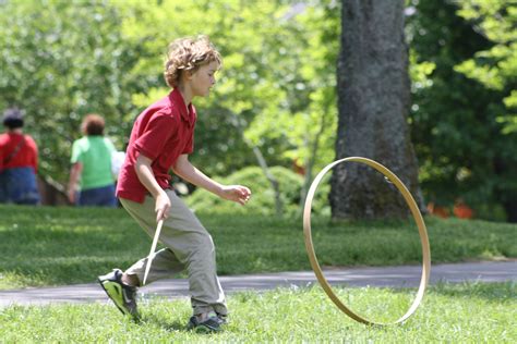 Hoop And Stick Colonial Game Web Graces Is Played With Two People.
