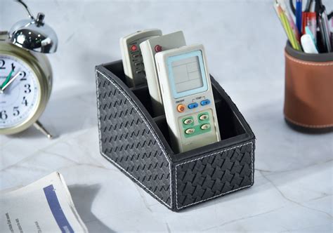 Premsons® Woven Remote Holder - Stylish Organizer - 3 Compartments - C