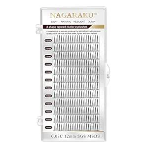 Buy NAGARAKU DIY Individual Cluster Eyelashes Extension A Shaped ...