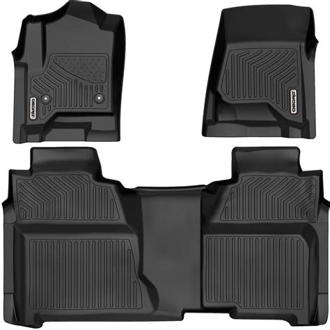 OEDRO Floor Mats Fit 2014-2018 Chevy Silverado/GMC Sierra 1500 Crew Cab, 2015-2019 Silverado ...