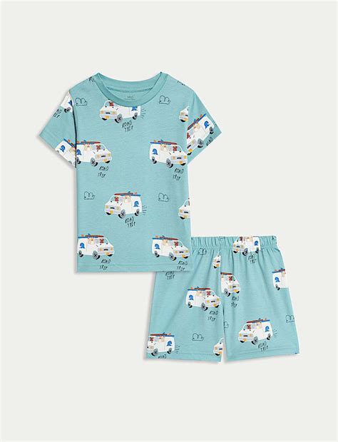 Buy Pure Cotton Transport Pyjamas (1-8 Yrs) at Marks & Spencer