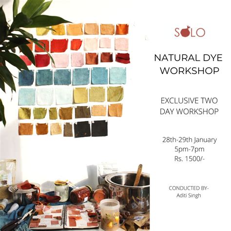 NATURAL DYE WORKSHOP! - LIVE – SOLO