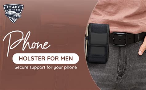 HEAVY DRIVER® Phone Holster for Men Belt Clip Pouch, for iPhone 14 Plus ...