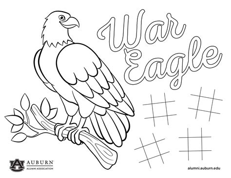 Auburn War Eagle Logo Coloring Pages [2025]