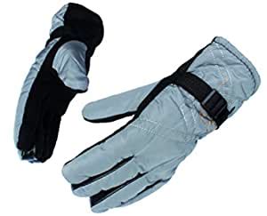 AlexVyan M Brown Warm Winter Riding Snow Proof Gloves Protective Gloves ...