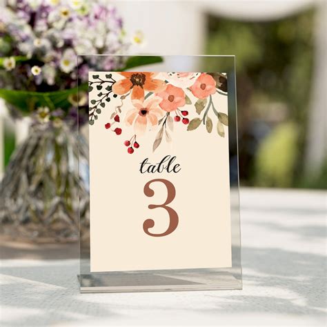 Elegant Boho Wedding Table Numbers - Worksheets Library