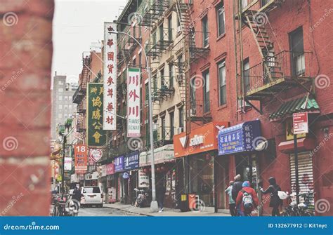 Old Chinatown New York Bowery and Pell Street Lower East Side NYC ...