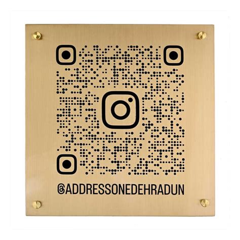 Insta QR Code Brass Sign 12x12 inch – Housenama