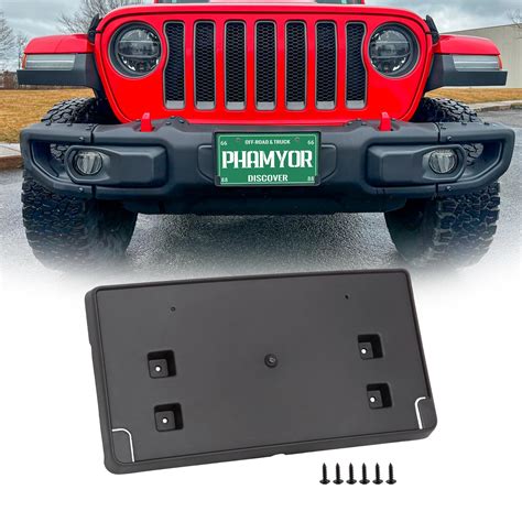 Jeep Front License Plate Kentrol Shackle Mounted License Plate Bracket