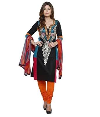 Buy Sinha Fashion Woman's Cotton Semi Stitched Dress Material at Amazon.in