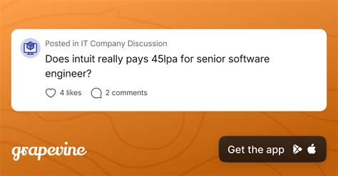 Does intuit really pays 45lpa for senior software engineer? - Grapevine