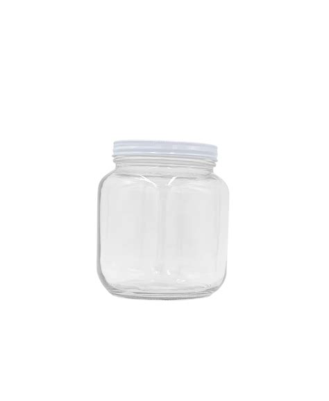 The Dairy Shoppe® 65 oz Half-Gallon, Wide-Mouth Glass Jars with Metal ...