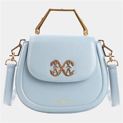 Charriol Light Blue Leather MARIE OLGA Handbag Charriol | The Luxury Closet
