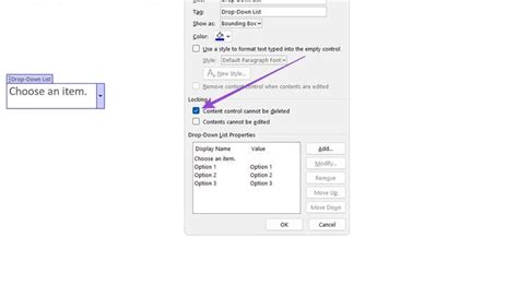 Utube How to Create Drop Down Menu in Word 的图像结果