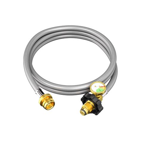 Buy NC 5 feet Propane Hose Adapter with Gauge, 1lb to 20lb Propane ...